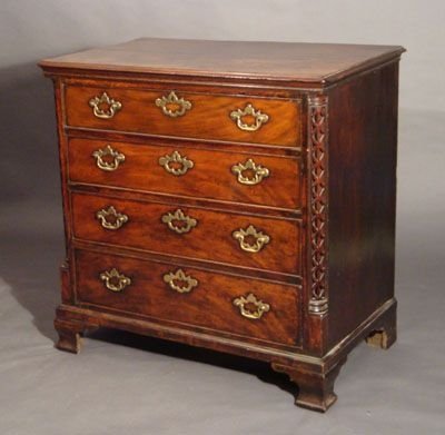 Chippendale Mahogany Chest with Pierced Corners